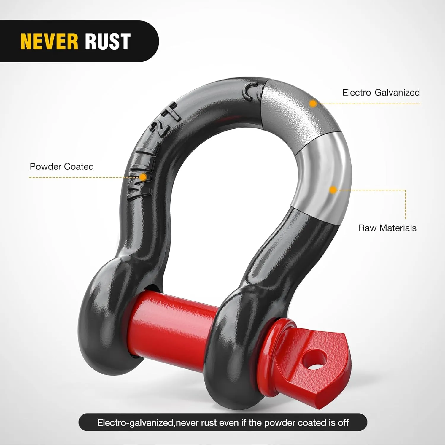 1/2 Inch D-Ring Shackle (Pair)