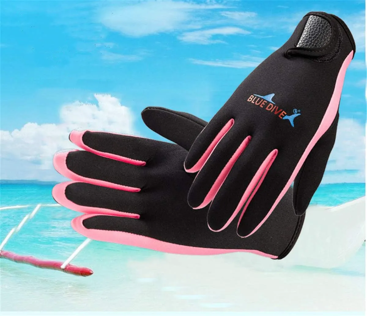 1.5mm Five Finger Neoprene Diving Wetsuit Gloves for Swimming Diving Snorkeling Paddling Surfing Kayaking