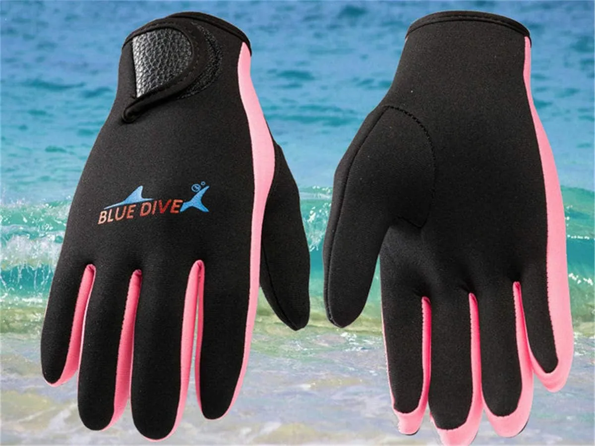 1.5mm Five Finger Neoprene Diving Wetsuit Gloves for Swimming Diving Snorkeling Paddling Surfing Kayaking