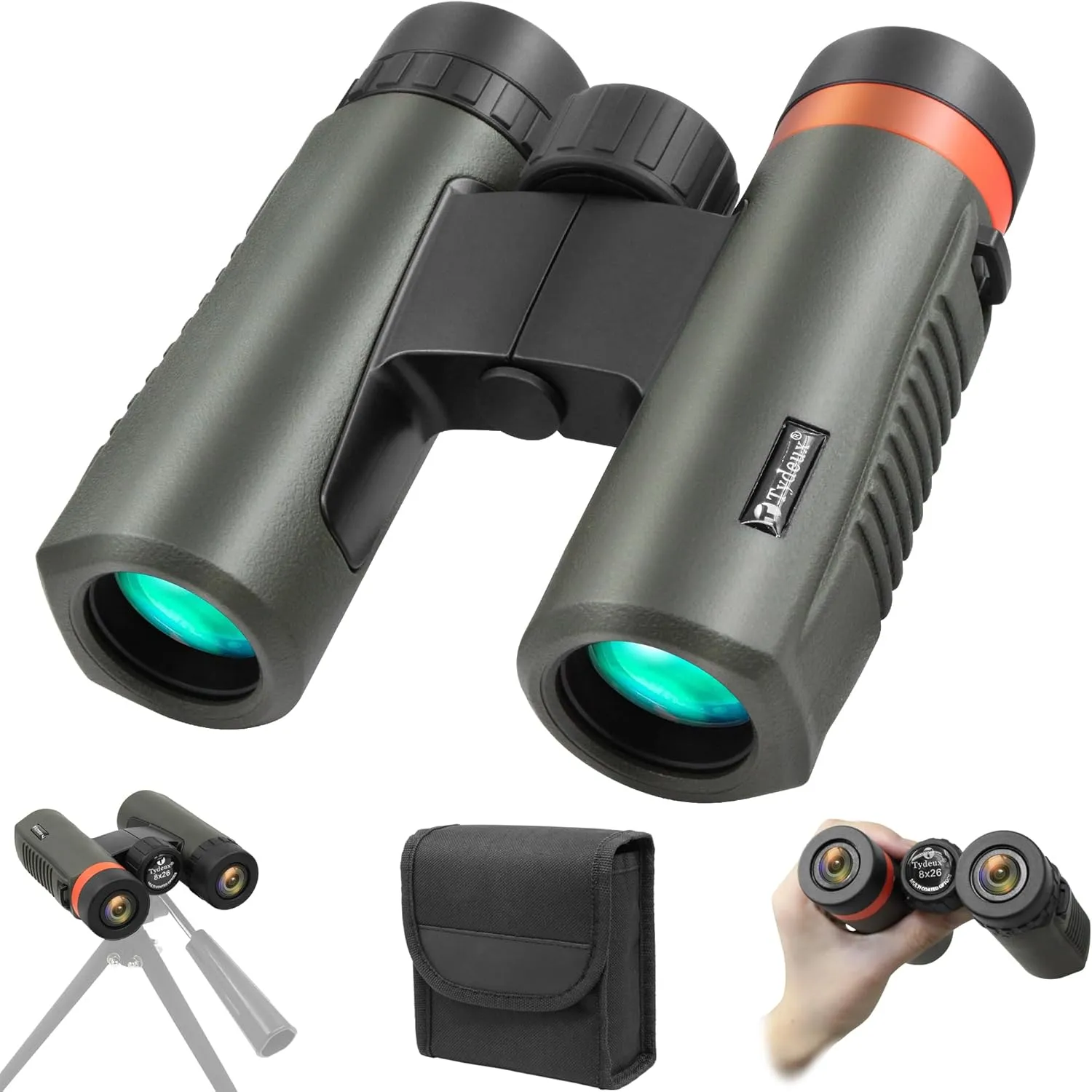 8x26 Compact Binoculars - Waterproof and BK7 Prism - Gifts for Bird Watching, Hunting and Sport Games, Concerts and Theater