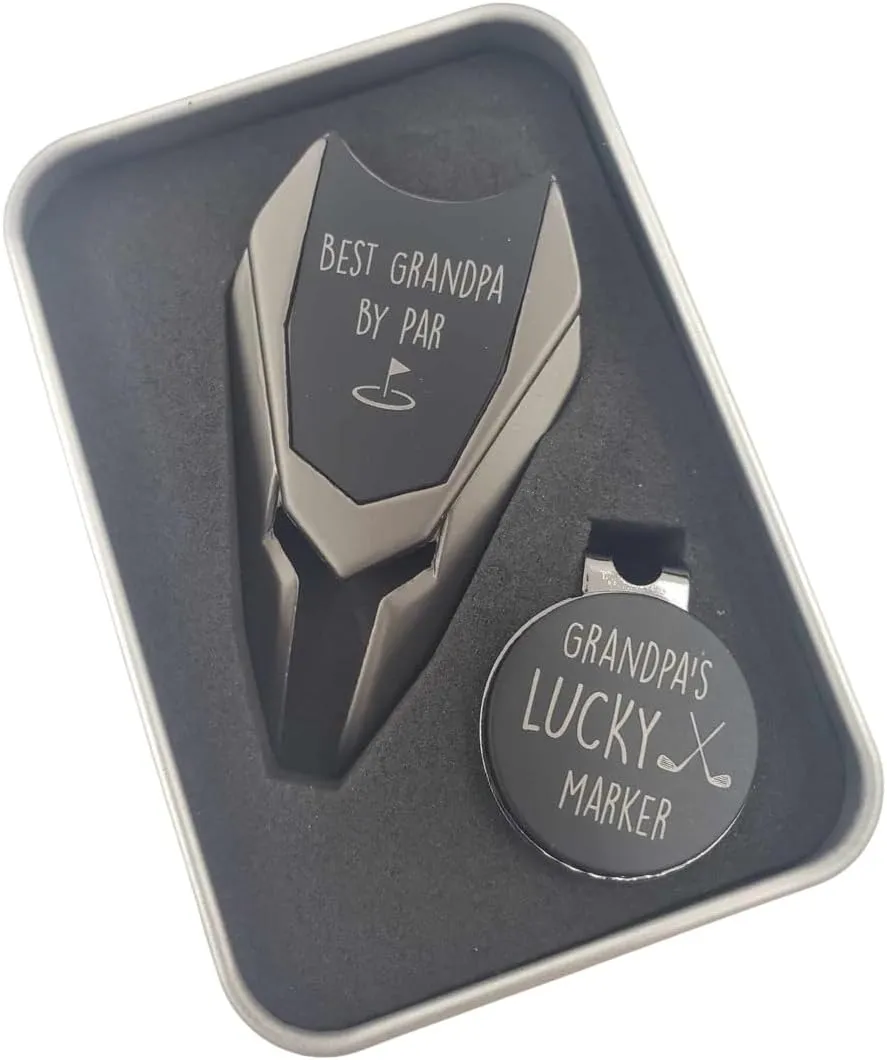 Best Grandpa By Par Divot Tool Set, Golf Gifts for Grandpa from Granddaughter, Golf Grandpa Gifts from Grandkids, Gift for Grandpa from Grandkids, Grandpa Baby Announcement, New Grandpa Gifts, Golfing
