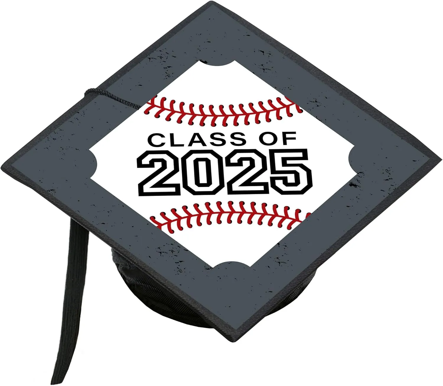 Big Dot of Happiness Grad Baseball - 2025 Graduation Cap Decorations Kit - Grad Cap Cover