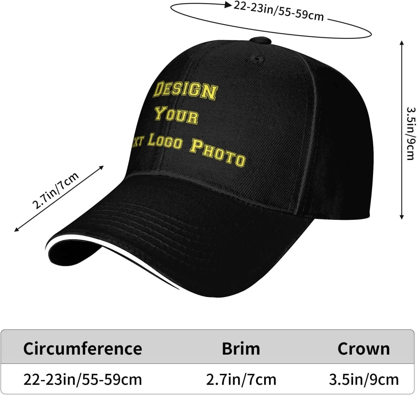 Bulk Custom Hat for Men with Your Photo Text Logo Design Custom Baseball Cap Personalized Hat Custom Trucker Hats