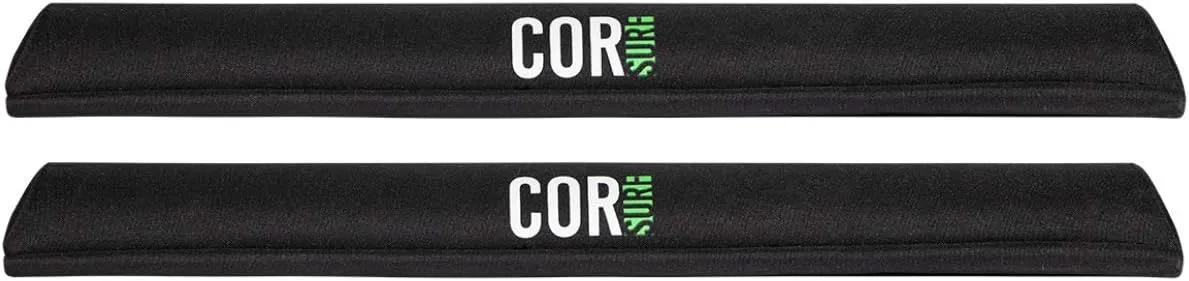 COR Surf Aero Roof Rack Pads for Paddleboard, Kayak, Surfboards, SUP, Snowboard, Paddleboard and Canoe | for Wide Aero Style Bars (Black, 28" Wide)