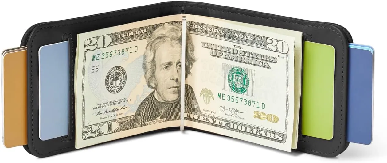 Distil Union Wally 5.0 with MagLock | RFID Leather Bifold Wallet with Money Clip & MagLock | Slim, Minimalist Billfold