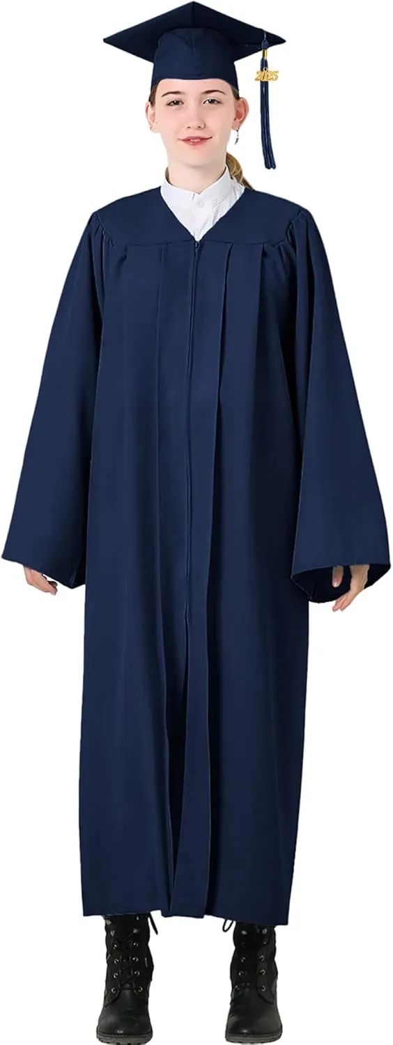 GraduatePro Matte Graduation Cap and Gown Class of 2025 Set Bulk with Tassel for High School & College 12 Colors