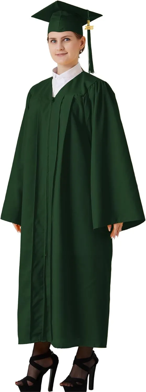 GraduatePro Matte Graduation Cap and Gown Class of 2025 Set Bulk with Tassel for High School & College 12 Colors