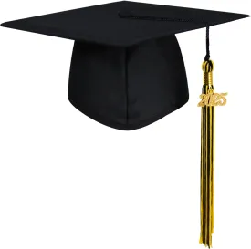 GraduatePro Matte Graduation Cap with 2025 Tassel for Adults High School and Bachelor Master 12 Colors