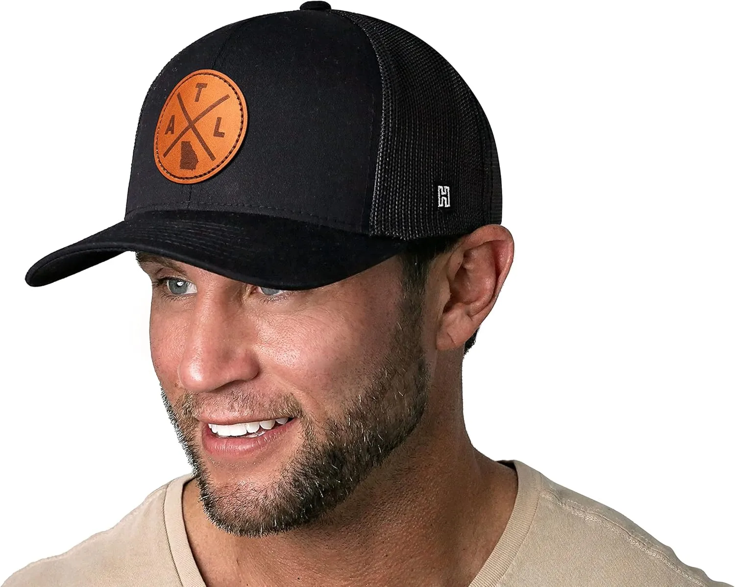 HAKA State City Trucker Hat for Men & Women, Adjustable Baseball Hat, Mesh Snapback, Sturdy Outdoor Black Golf Hat