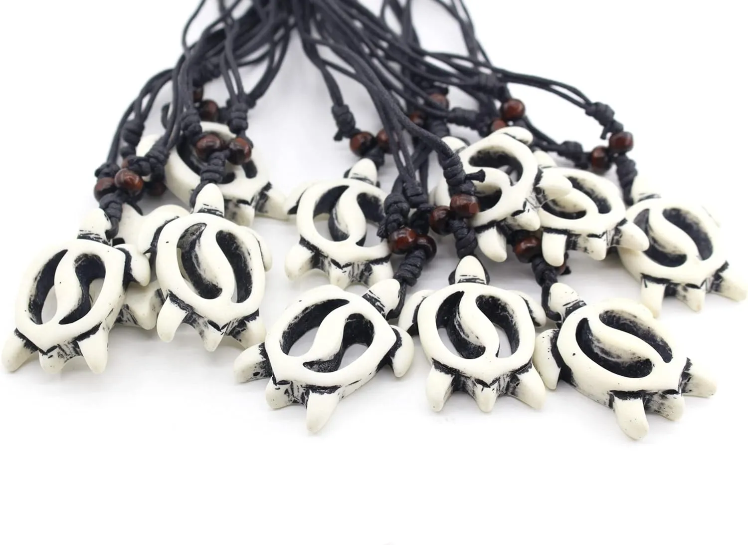 Hawaiian Sea Turtle Pendant Necklace for Men - Adjustable Cord Surfer Necklace