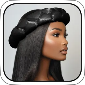 HeadWrap African Turban Hairband Pre-Tied Twisted Braid Headband with Matching Beanie Cap Headwrap Hat
