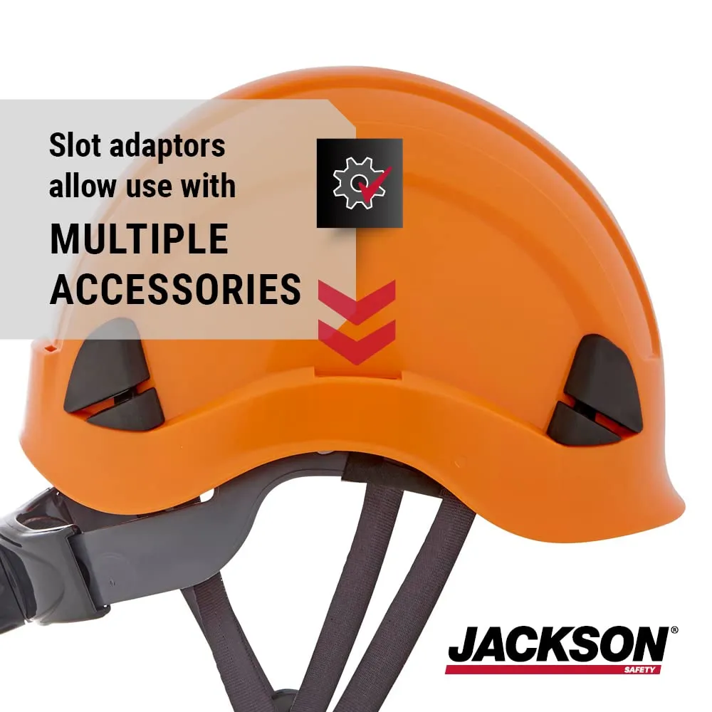 Jackson Safety CH300 Climbing-Style Hard Hat - Non-Vented Construction Helmet with Chin Strap & Cup - ANSI Z89.1 & OSHA Compliant - (Multiple Colors)