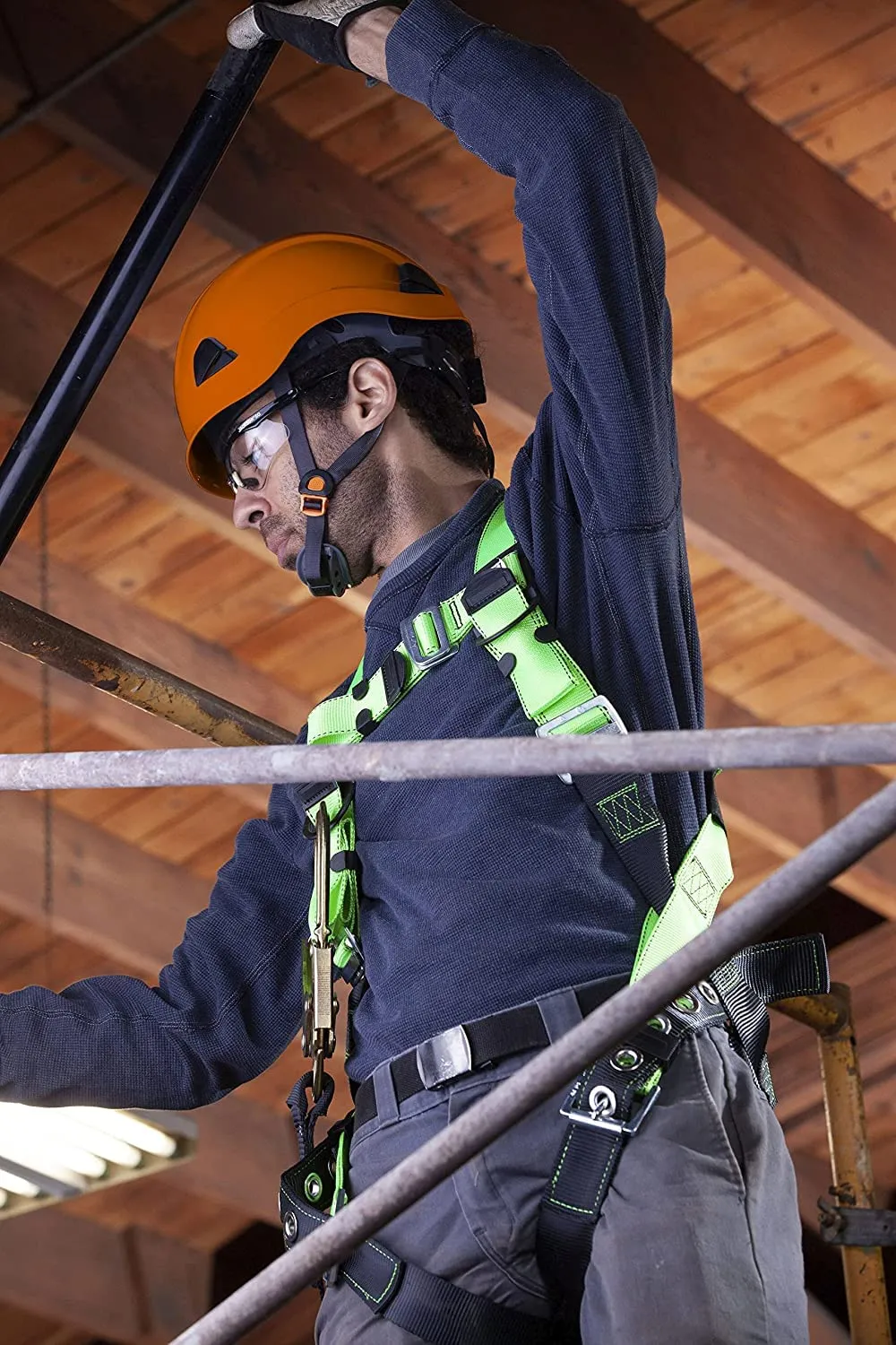 Jackson Safety CH300 Climbing-Style Hard Hat - Non-Vented Construction Helmet with Chin Strap & Cup - ANSI Z89.1 & OSHA Compliant - (Multiple Colors)