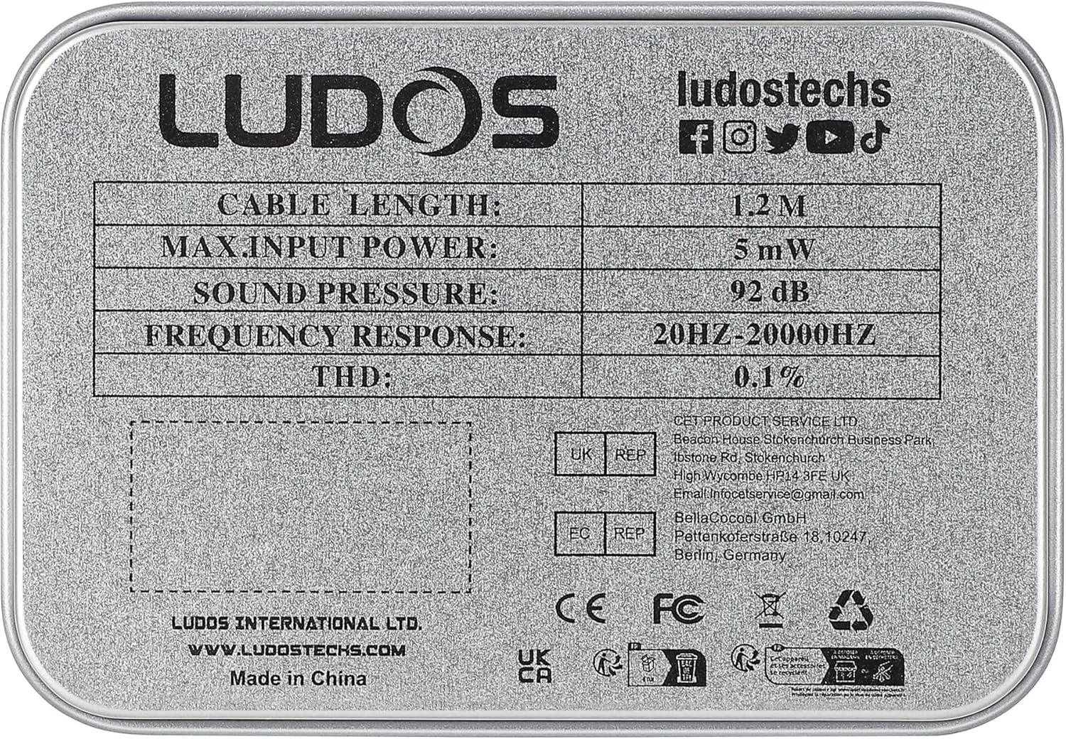 LUDOS Clamor Wired Earbuds in-Ear Headphones, 5 Years Warranty, Earphones with Microphone, Noise Isolating Ear Buds, Memory Foam for iPhone, Samsung, School Students, Kids, Women, Small Ears - Brown