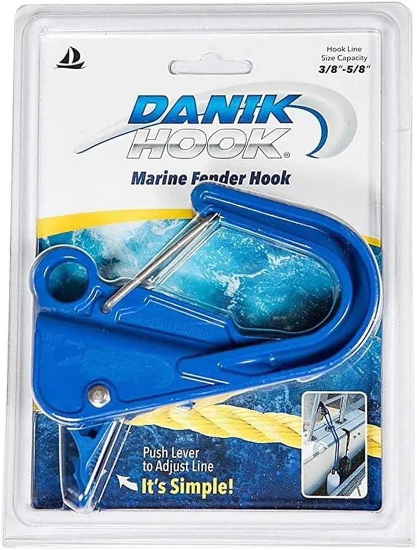 Marine Fender Hanger Hook, High Strength Composite Anchor Clip, Knotless Anchor System, Easy to Use, Holds 300 lbs.