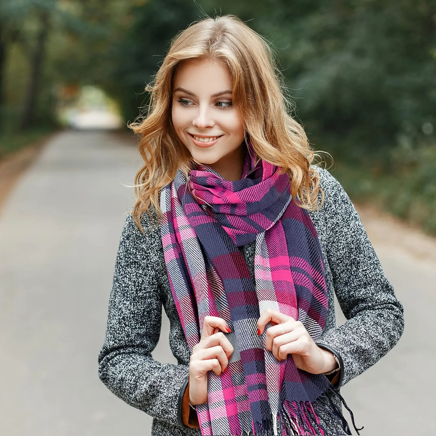 Market & Layne Cashmere Feel Winter Scarf - Warm Long Oversized Ladies Scarf for Cold Weather