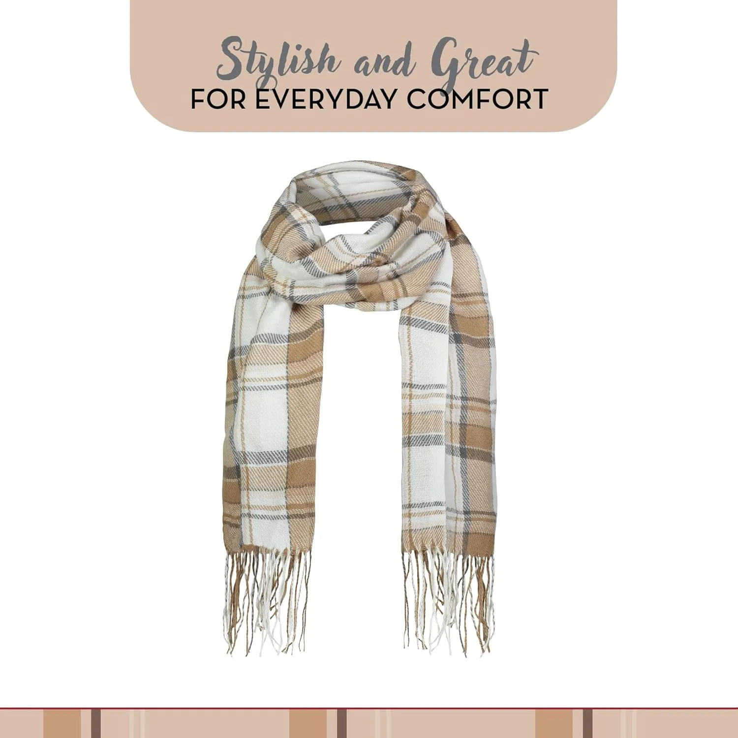 Market & Layne Cashmere Feel Winter Scarf - Warm Long Oversized Ladies Scarf for Cold Weather