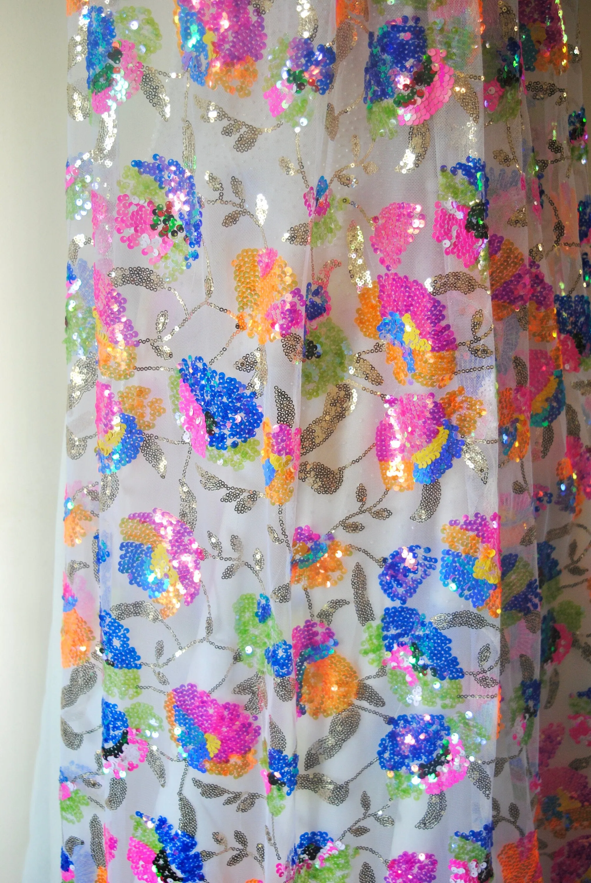 MulitColoured Floral Bridal Veil