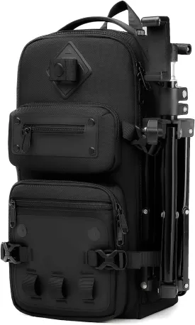 OZUKO Multipurpose Sling Bag for Men, Large Capacity Crossbody Shoulder Bag Waterproof Sling Chest Backpack with Tripod Holder Fit for Outdoor Travel Photography (Black)