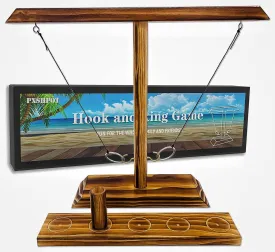 Ring Toss Games for Adults, Indoor Outdoor Yard Games, Patio Decor, Wooden Hook and Ring Game for Bars, Home, Party