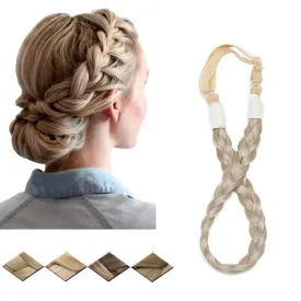 S-noilite Braided Headband Hair, 30#, Synthetic Fiber, Hairband, Wide Plaited Braids, Elastic Stretch, Braid Hairband, Adjustable & Removable Hook, For Girls And Women, Small (Pack of 1)