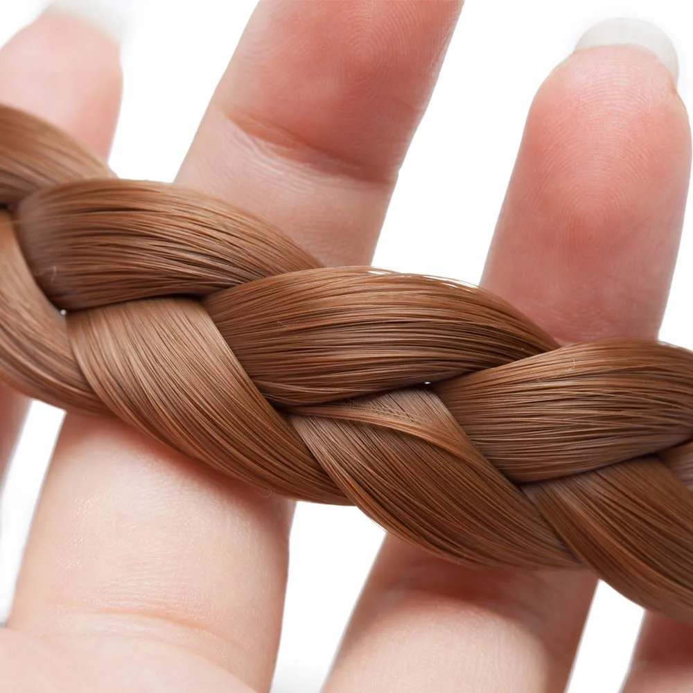 S-noilite Braided Headband Hair, 30#, Synthetic Fiber, Hairband, Wide Plaited Braids, Elastic Stretch, Braid Hairband, Adjustable & Removable Hook, For Girls And Women, Small (Pack of 1)