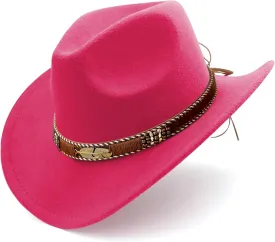 SAJUZEN Kids Cowboy hat with Bandanna, Toddler Baby Cowboy hat with Tassel Belt, Cowgirl hat for Girls