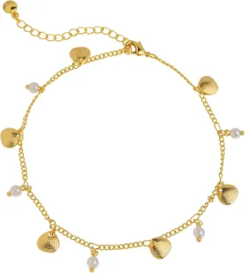 Sonateomber Gold Waterproof Ankle Bracelets for Women, Dainty Cute Adjustable Foot Non tarnish Anklets Summer Beach Jewelry Gifts