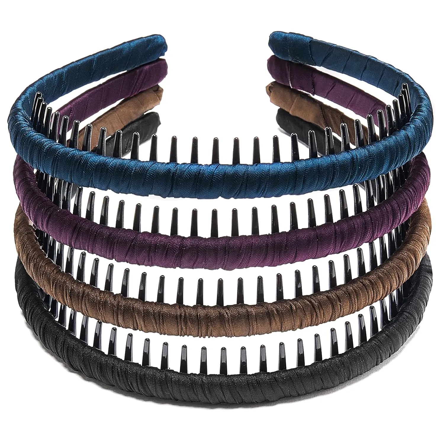 STHUAHE4PC Multicolor Protection Resin Teeth Comb Hair Hoop Hairband Headband Hair Accessories by Beauty hair (Multi-colored-No.14)
