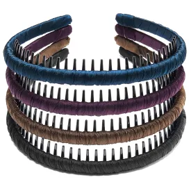 STHUAHE4PC Multicolor Protection Resin Teeth Comb Hair Hoop Hairband Headband Hair Accessories by Beauty hair (Multi-colored-No.14)