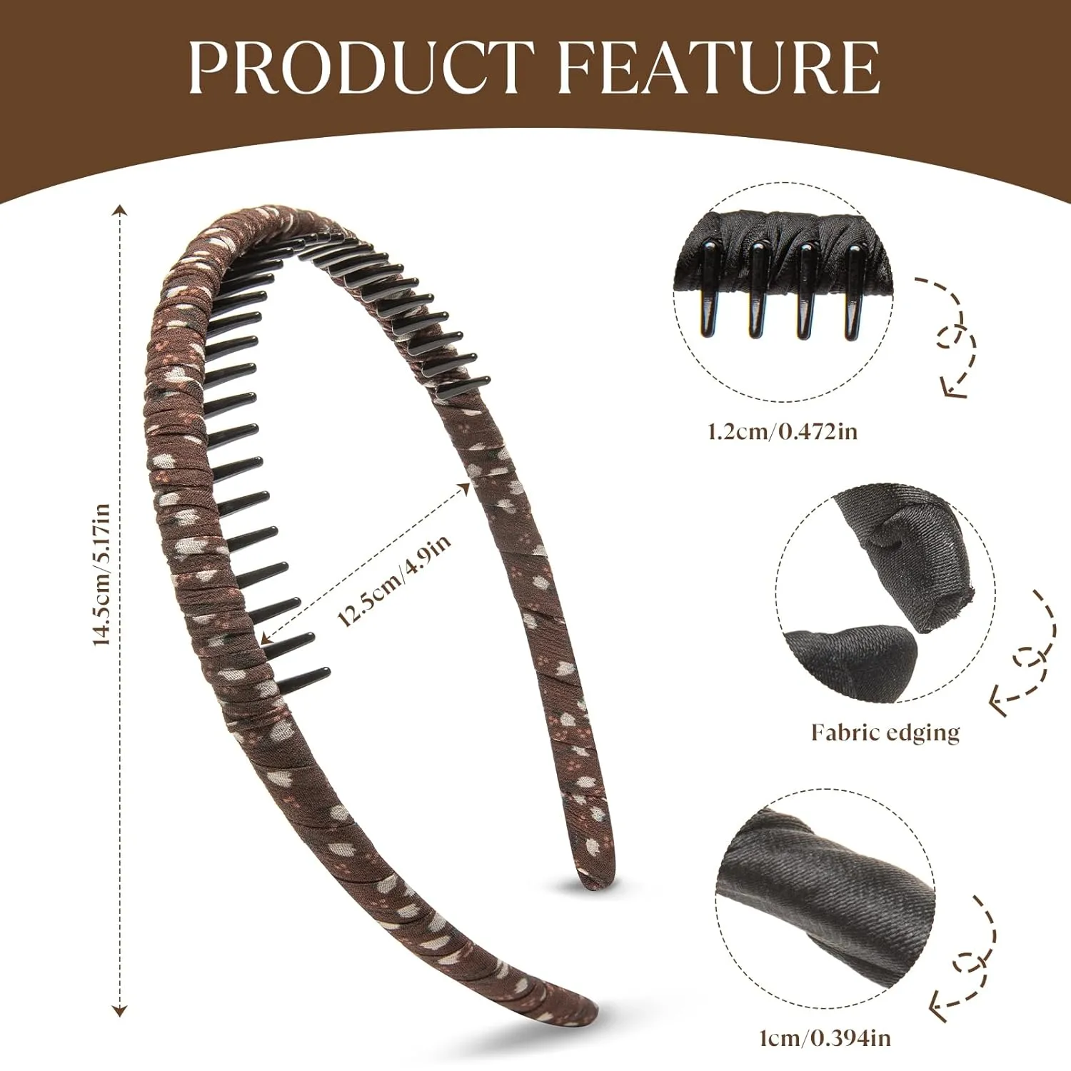 STHUAHE4PC Multicolor Protection Resin Teeth Comb Hair Hoop Hairband Headband Hair Accessories by Beauty hair (Multi-colored-No.14)