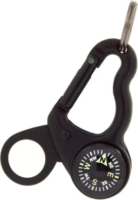 Sun Company MagniComp - Compass/Magnifier Carabiner | Carabiner with Luminous Compass and Foldaway Magnifying Glass