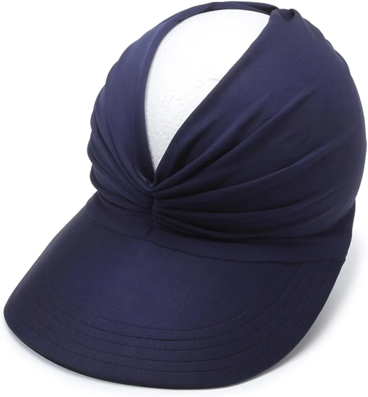 Sun Visor Hats for Women Beach Hat Packable Wide Brim UV Protection with Ponytail Hole Summer Sunhat for Sports