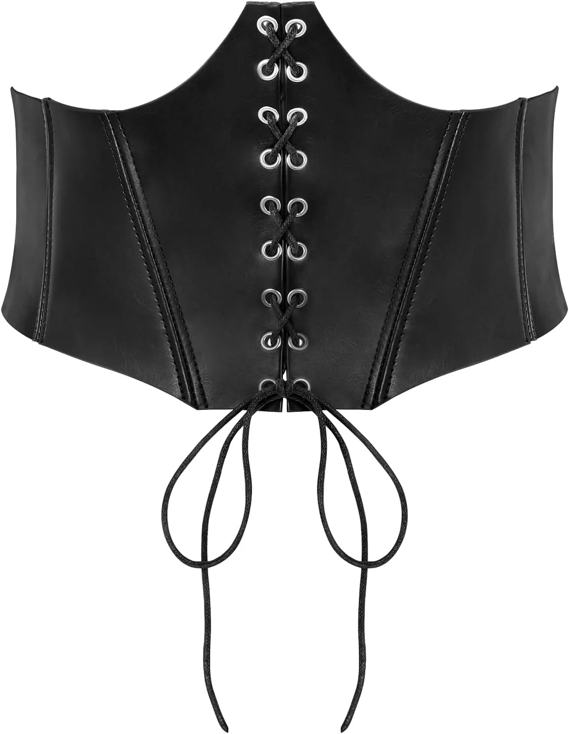 SUOSDEY Lace-up Cinch Bustiers Corset Belt for Women, Elastic Tie Waspie Wide Costume Waist Belt for Renaissance Halloween