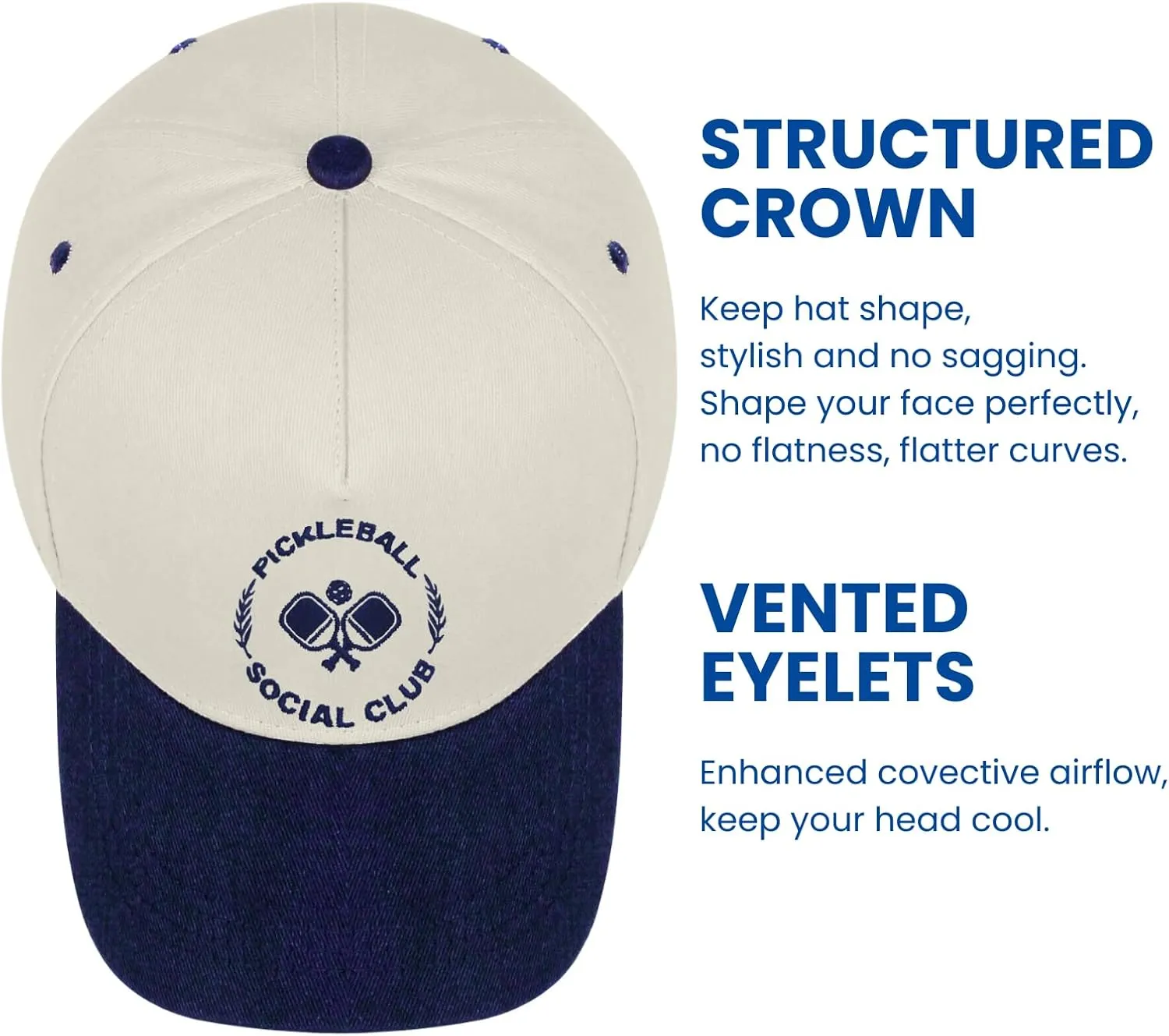 Trucker Hats for Men Women Vintage Two Tone Country Cowboy Hat Retro Western Snapback Cap