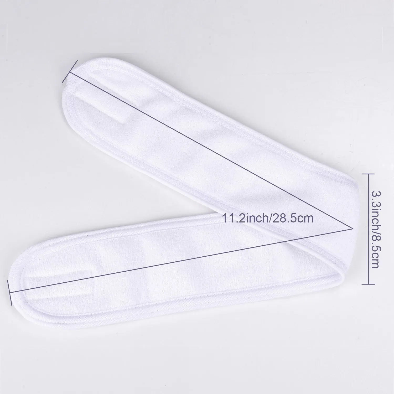 Whaline Spa Facial Headband Head Wrap Terry Cloth Headband 4 Counts Stretch Towel for Bath, Makeup and Sport (White)