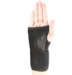 YIKANGHENG Hand and Wrist Brace, Left Hand Adjustable Perimeter for All Size Wrist with Steel Plate Stabilizer (R, Black)